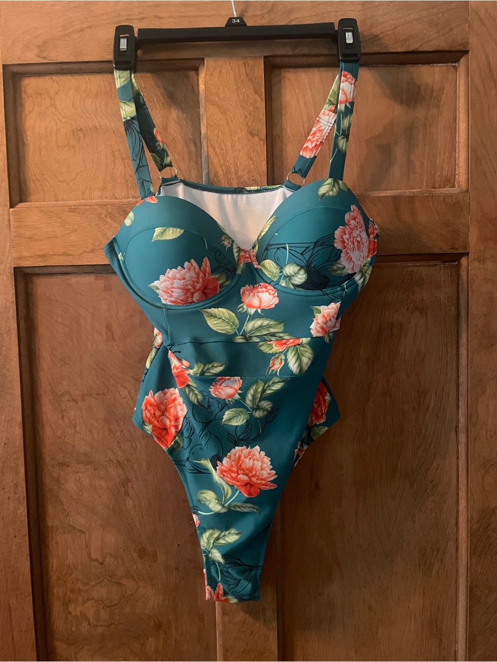 Floral Teal One-Piece Swimsuit